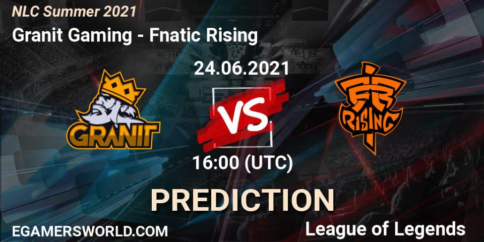 Granit Gaming - Fnatic Rising: прогноз. 24.06.2021 at 16:00, LoL, NLC Summer 2021