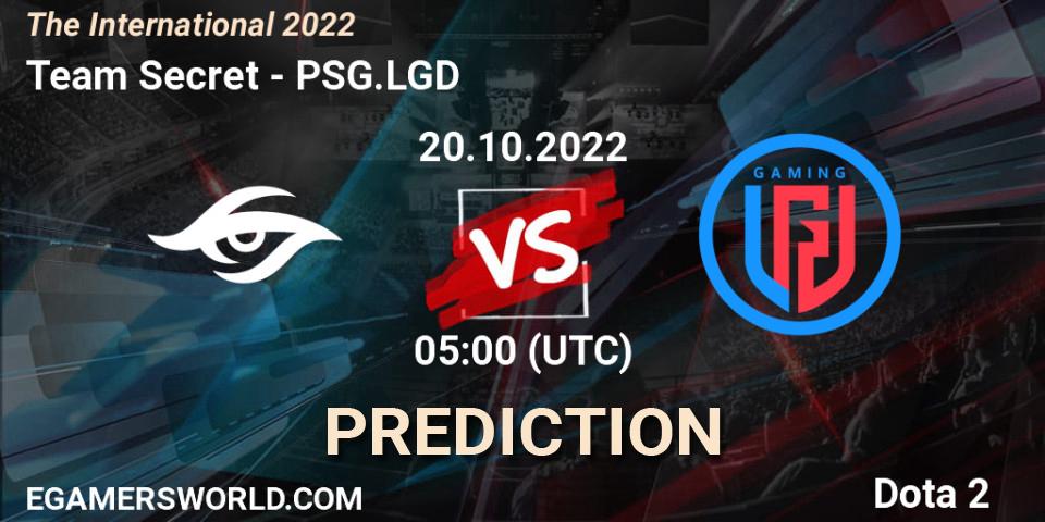 Team Secret - PSG.LGD: прогноз. 20.10.2022 at 04:24, Dota 2, The International 2022