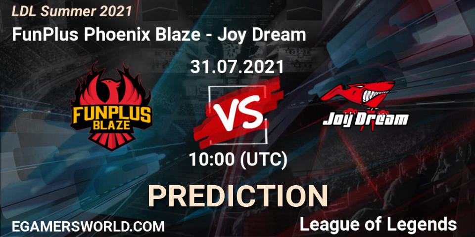 FunPlus Phoenix Blaze - Joy Dream: прогноз. 01.08.2021 at 12:00, LoL, LDL Summer 2021