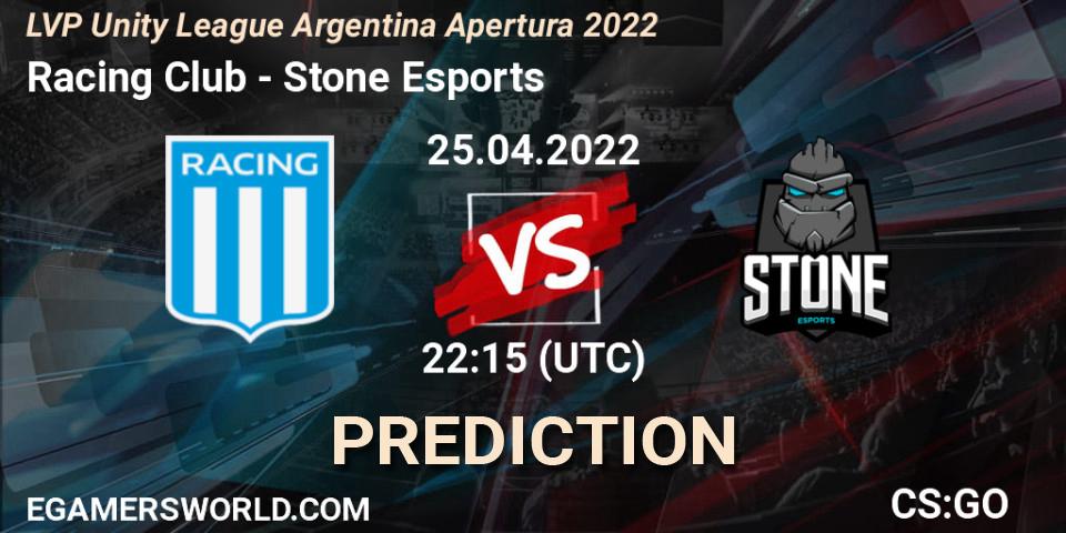 Racing Club - Stone Esports: прогноз. 25.04.2022 at 22:15, Counter-Strike (CS2), LVP Unity League Argentina Apertura 2022