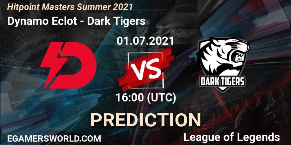 Dynamo Eclot - Dark Tigers: прогноз. 01.07.2021 at 16:00, LoL, Hitpoint Masters Summer 2021