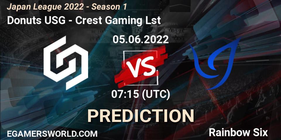 Donuts USG - Crest Gaming Lst: прогноз. 05.06.2022 at 07:15, Rainbow Six, Japan League 2022 - Season 1