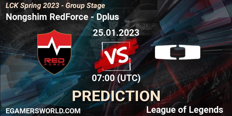 Nongshim RedForce - Dplus: прогноз. 25.01.2023 at 08:00, LoL, LCK Spring 2023 - Group Stage