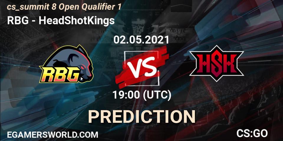 RBG - HeadShotKings: прогноз. 02.05.2021 at 19:00, Counter-Strike (CS2), cs_summit 8 Open Qualifier 1
