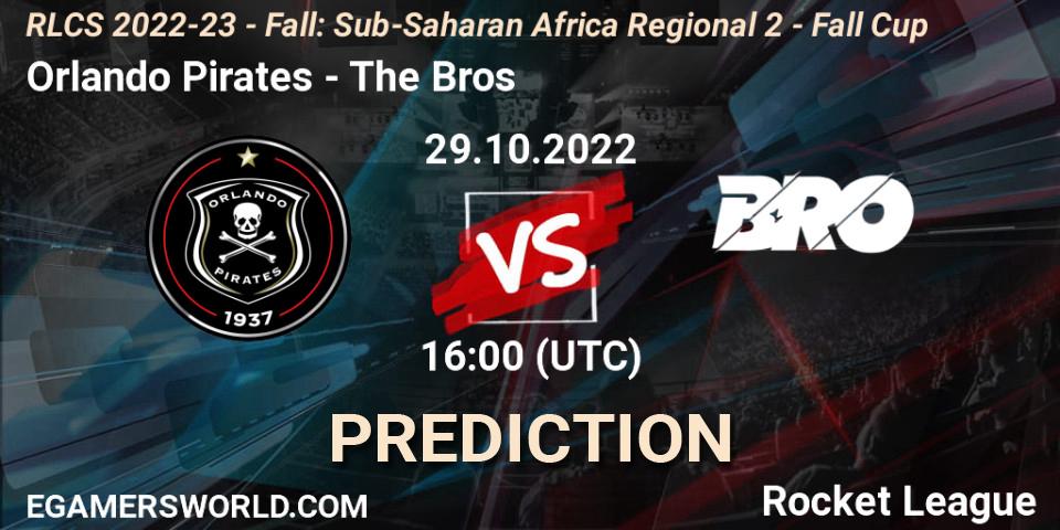 Orlando Pirates - The Bros: прогноз. 29.10.2022 at 16:00, Rocket League, RLCS 2022-23 - Fall: Sub-Saharan Africa Regional 2 - Fall Cup