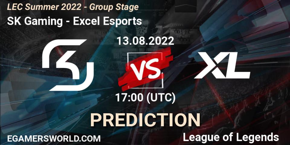 SK Gaming - Excel Esports: прогноз. 13.08.2022 at 17:00, LoL, LEC Summer 2022 - Group Stage