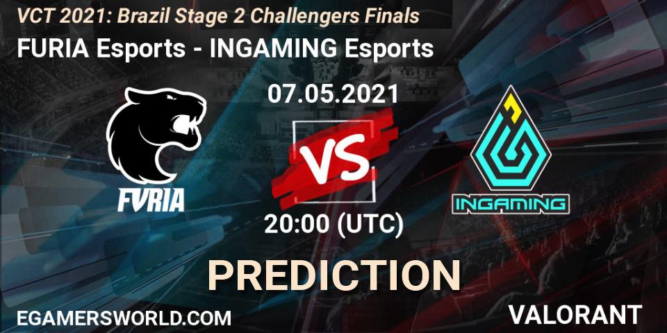 FURIA Esports - INGAMING Esports: прогноз. 07.05.2021 at 20:00, VALORANT, VCT 2021: Brazil Stage 2 Challengers Finals