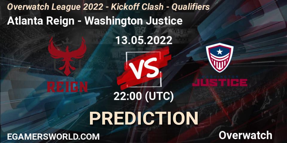Atlanta Reign - Washington Justice: прогноз. 13.05.22, Overwatch, Overwatch League 2022 - Kickoff Clash - Qualifiers