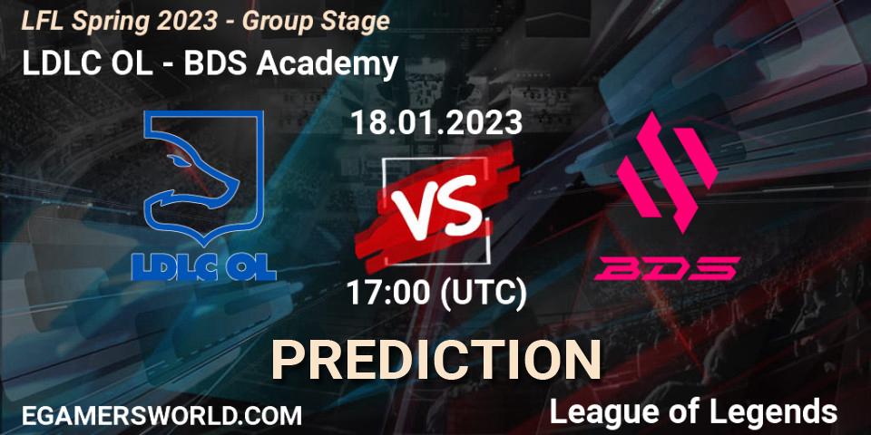LDLC OL - BDS Academy: прогноз. 18.01.2023 at 17:00, LoL, LFL Spring 2023 - Group Stage