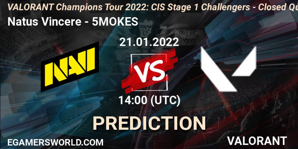 Natus Vincere - 5MOKES: прогноз. 21.01.2022 at 14:00, VALORANT, VCT 2022: CIS Stage 1 Challengers - Closed Qualifier 2