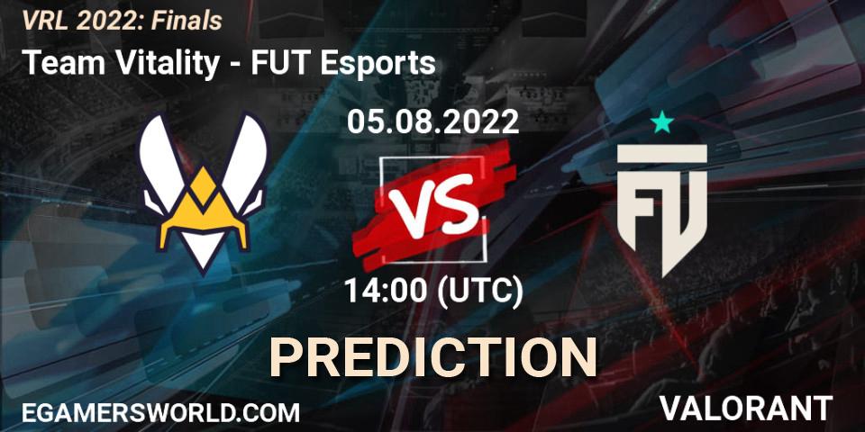 Team Vitality - FUT Esports: прогноз. 05.08.2022 at 14:00, VALORANT, VRL 2022: Finals