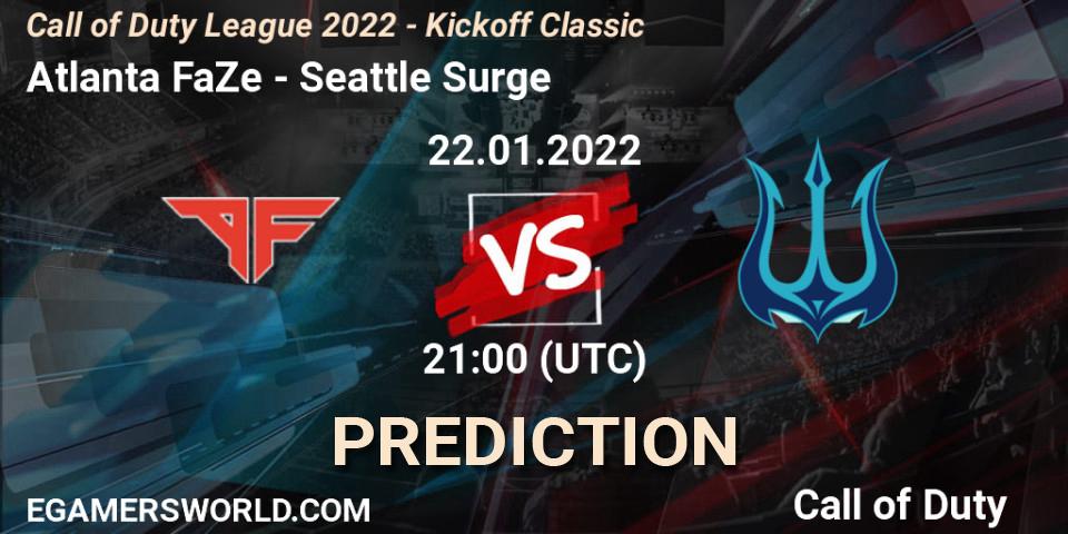Atlanta FaZe - Seattle Surge: прогноз. 22.01.22, Call of Duty, Call of Duty League 2022 - Kickoff Classic