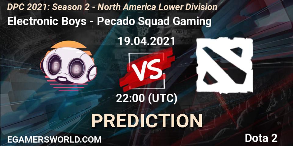 Electronic Boys - Pecado Squad Gaming: прогноз. 19.04.2021 at 22:00, Dota 2, DPC 2021: Season 2 - North America Lower Division