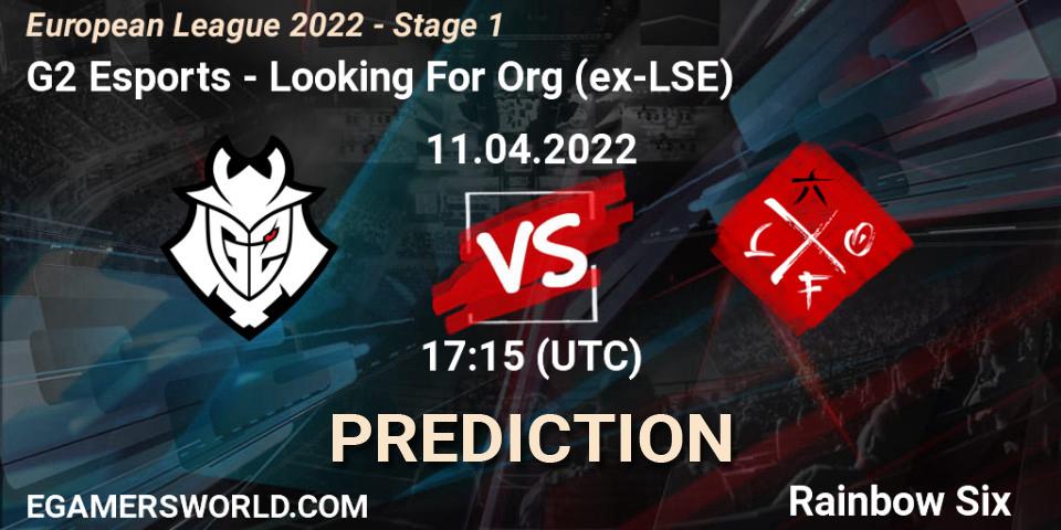 G2 Esports - Looking For Org (ex-LSE): прогноз. 11.04.22, Rainbow Six, European League 2022 - Stage 1