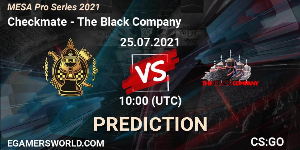 Checkmate - The Black Company: прогноз. 25.07.2021 at 12:00, Counter-Strike (CS2), MESA Pro Series 2021