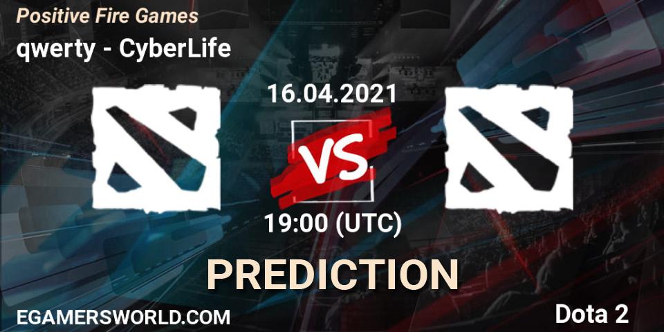 qwerty - CyberLife: прогноз. 16.04.2021 at 18:58, Dota 2, Positive Fire Games