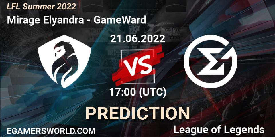 Mirage Elyandra - GameWard: прогноз. 21.06.2022 at 17:00, LoL, LFL Summer 2022