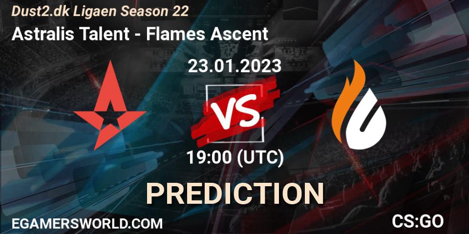 Astralis Talent - Flames Ascent: прогноз. 23.01.23, CS2 (CS:GO), Dust2.dk Ligaen Season 22