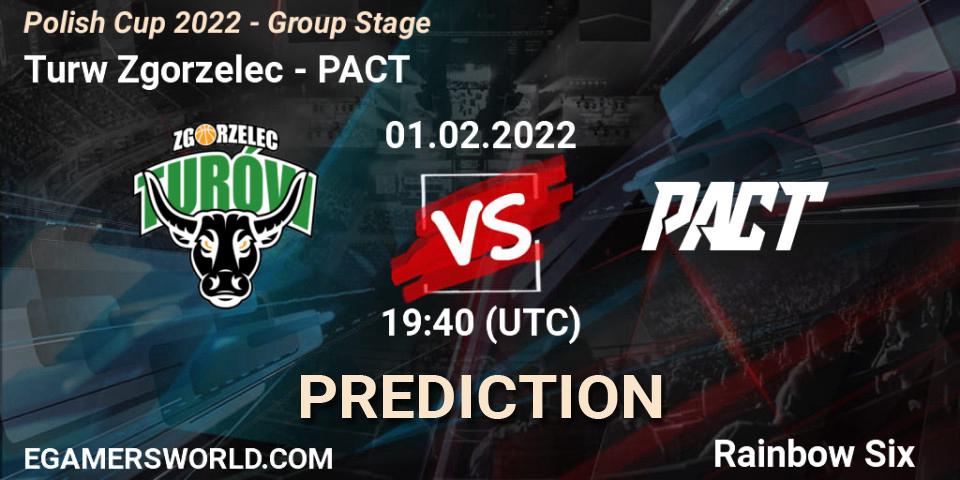 Turów Zgorzelec - PACT: прогноз. 01.02.2022 at 19:40, Rainbow Six, Polish Cup 2022 - Group Stage