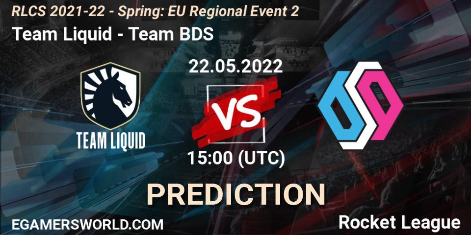 Team Liquid - Team BDS: прогноз. 22.05.2022 at 15:00, Rocket League, RLCS 2021-22 - Spring: EU Regional Event 2