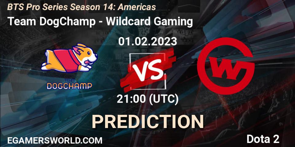 Team DogChamp - Wildcard Gaming: прогноз. 01.02.23, Dota 2, BTS Pro Series Season 14: Americas