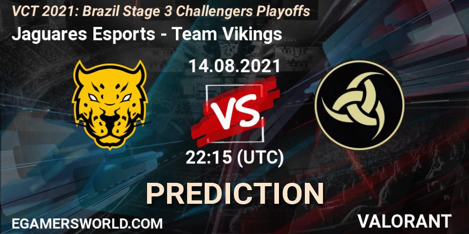 Jaguares Esports - Team Vikings: прогноз. 14.08.2021 at 23:15, VALORANT, VCT 2021: Brazil Stage 3 Challengers Playoffs