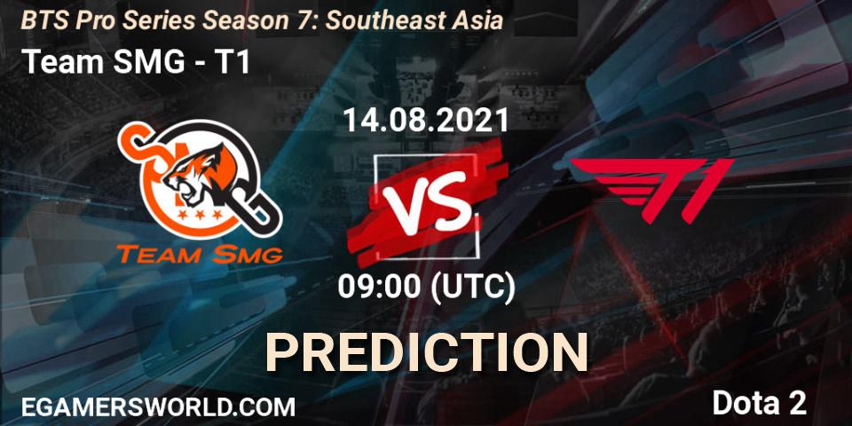 Team SMG - T1: прогноз. 14.08.2021 at 08:49, Dota 2, BTS Pro Series Season 7: Southeast Asia