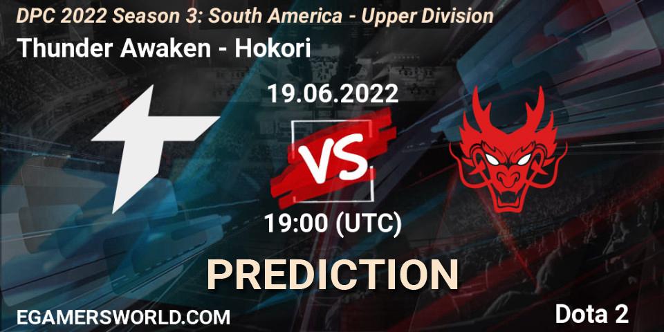Thunder Awaken - Hokori: прогноз. 19.06.22, Dota 2, DPC SA 2021/2022 Tour 3: Division I