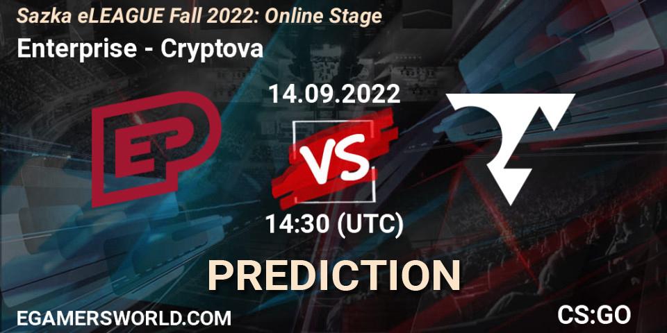 Enterprise - Cryptova: прогноз. 14.09.2022 at 14:30, Counter-Strike (CS2), Sazka eLEAGUE Fall 2022: Online Stage