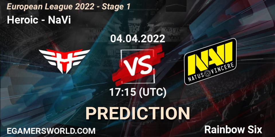 Heroic - NaVi: прогноз. 04.04.22, Rainbow Six, European League 2022 - Stage 1