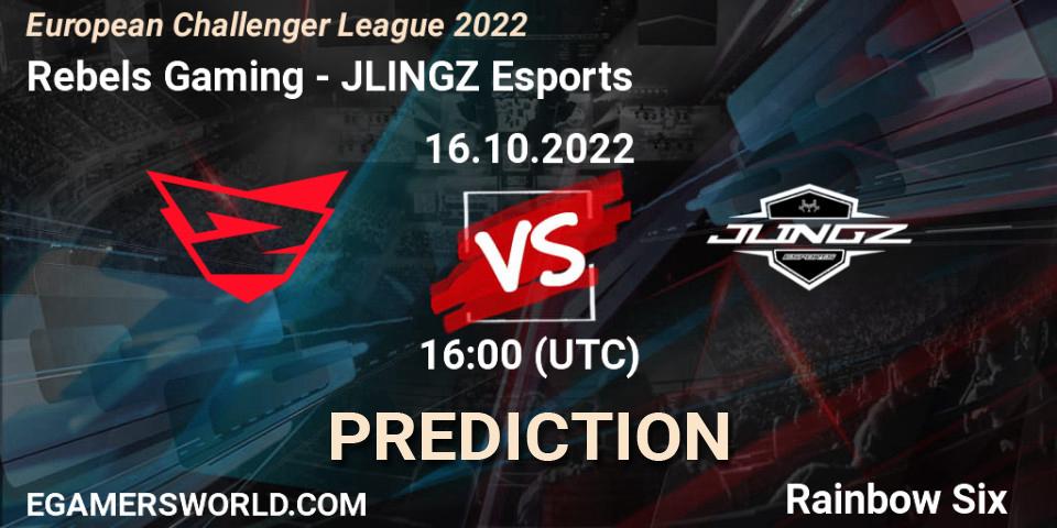 Rebels Gaming - JLINGZ Esports: прогноз. 21.10.2022 at 16:00, Rainbow Six, European Challenger League 2022