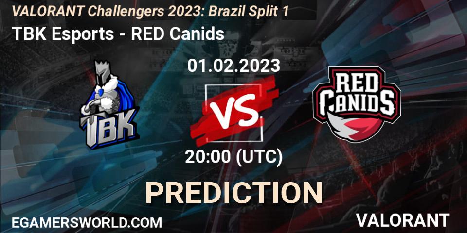 TBK Esports - RED Canids: прогноз. 01.02.23, VALORANT, VALORANT Challengers 2023: Brazil Split 1