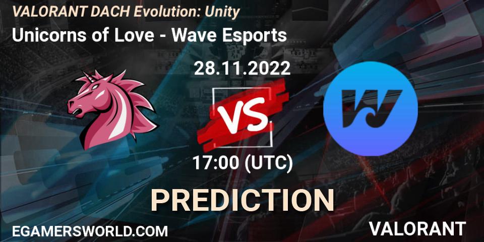 Unicorns of Love - Wave Esports: прогноз. 28.11.22, VALORANT, VALORANT DACH Evolution: Unity