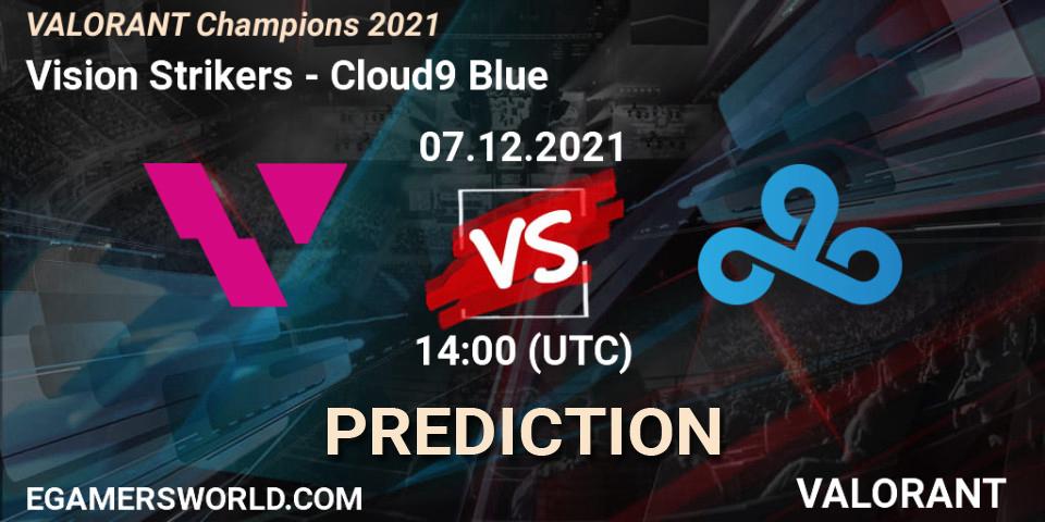 Vision Strikers - Cloud9 Blue: прогноз. 07.12.2021 at 14:00, VALORANT, VALORANT Champions 2021