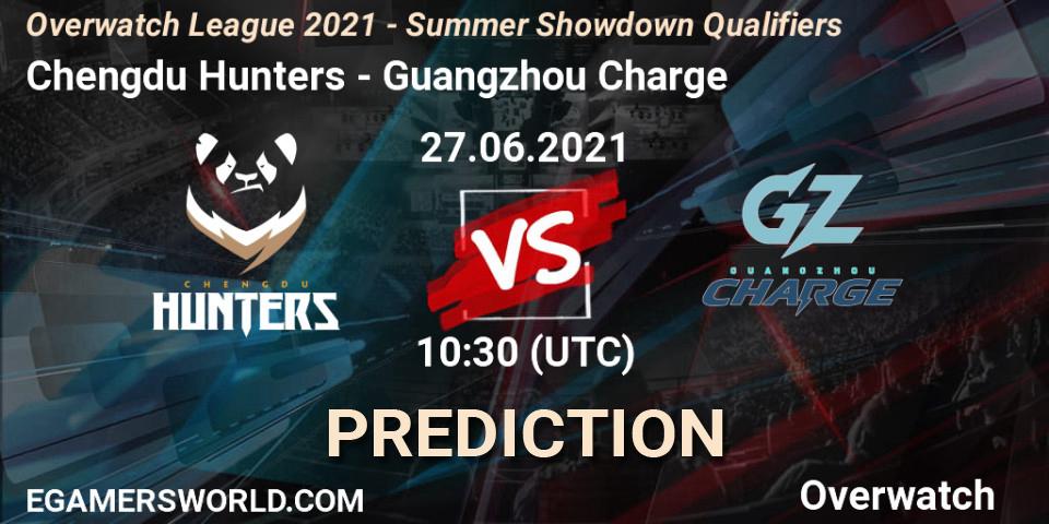 Chengdu Hunters - Guangzhou Charge: прогноз. 27.06.2021 at 10:30, Overwatch, Overwatch League 2021 - Summer Showdown Qualifiers