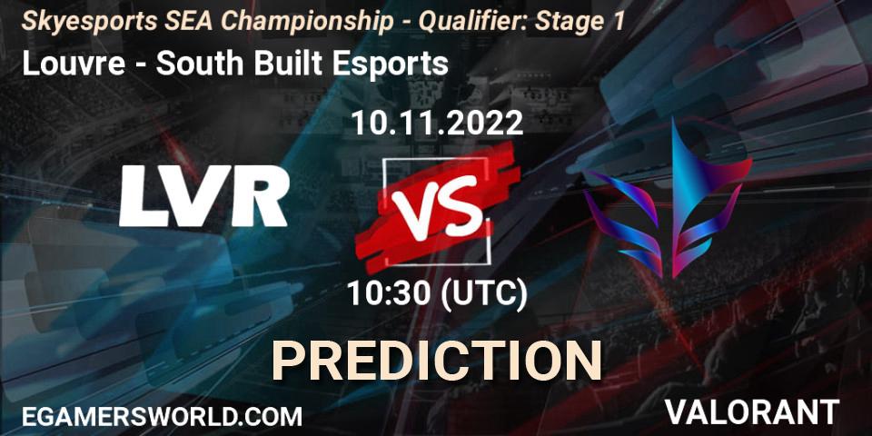 Louvre - South Built Esports: прогноз. 10.11.2022 at 10:30, VALORANT, Skyesports SEA Championship - Qualifier: Stage 1