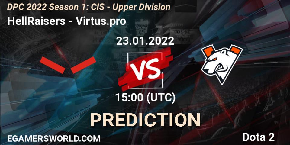 HellRaisers - Virtus.pro: прогноз. 23.01.22, Dota 2, DPC 2022 Season 1: CIS - Upper Division