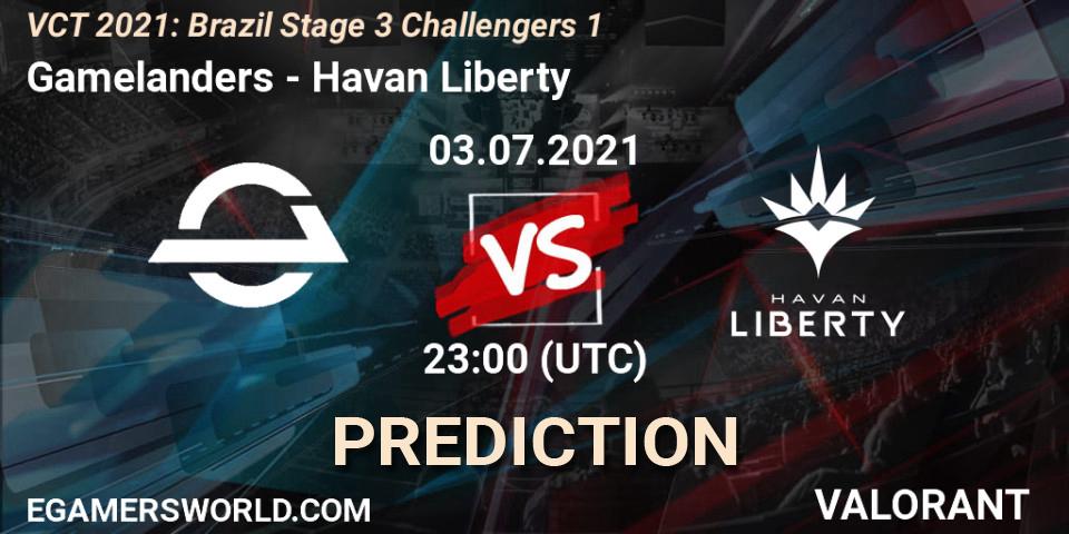 Gamelanders - Havan Liberty: прогноз. 03.07.2021 at 23:00, VALORANT, VCT 2021: Brazil Stage 3 Challengers 1