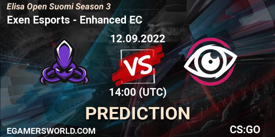 Exen Esports - Enhanced EC: прогноз. 12.09.2022 at 14:00, Counter-Strike (CS2), Elisa Open Suomi Season 3