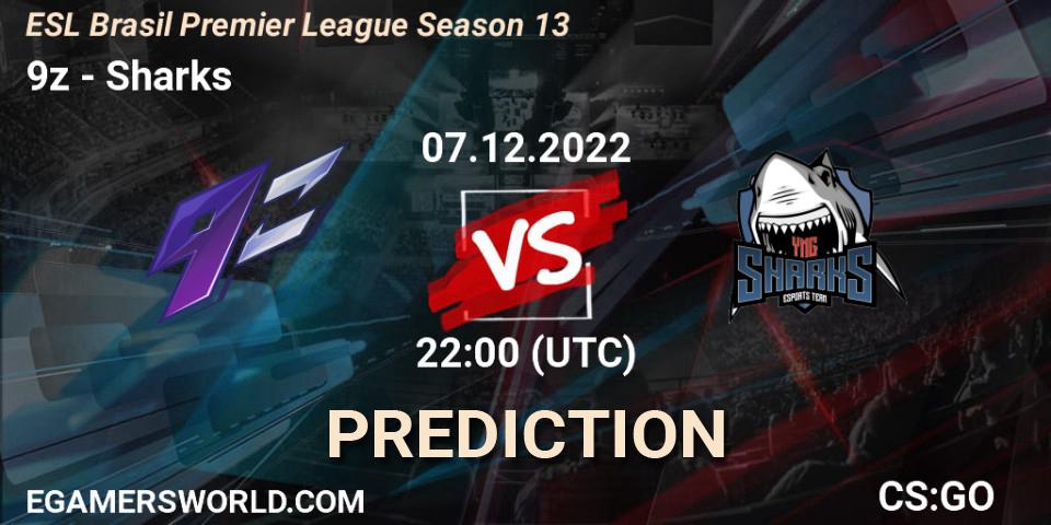 9z - Sharks: прогноз. 07.12.22, CS2 (CS:GO), ESL Brasil Premier League Season 13