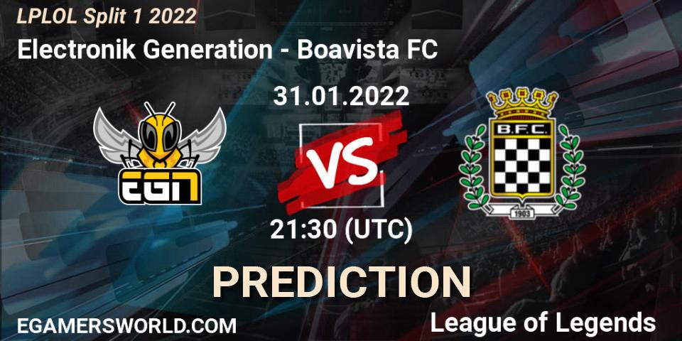 Electronik Generation - Boavista FC: прогноз. 31.01.2022 at 21:10, LoL, LPLOL Split 1 2022