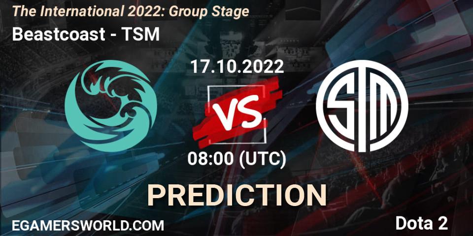 Beastcoast - TSM: прогноз. 17.10.22, Dota 2, The International 2022: Group Stage