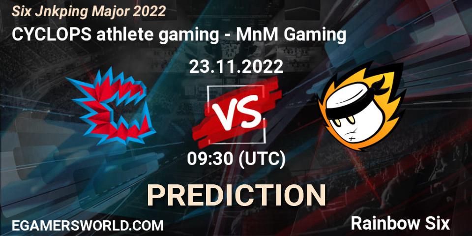CYCLOPS athlete gaming - MnM Gaming: прогноз. 23.11.2022 at 09:30, Rainbow Six, Six Jönköping Major 2022