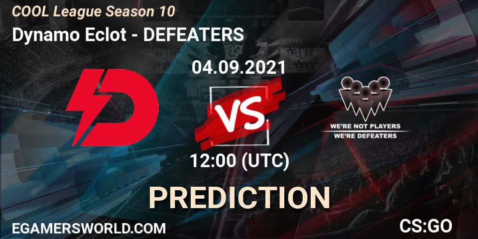 Dynamo Eclot - DEFEATERS: прогноз. 04.09.2021 at 08:00, Counter-Strike (CS2), COOL League Season 10