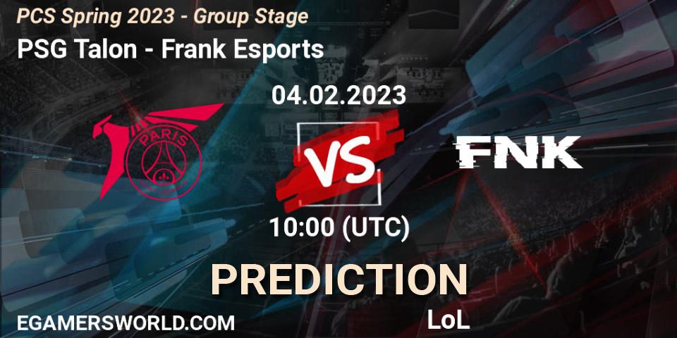 PSG Talon - Frank Esports: прогноз. 04.02.23, LoL, PCS Spring 2023 - Group Stage
