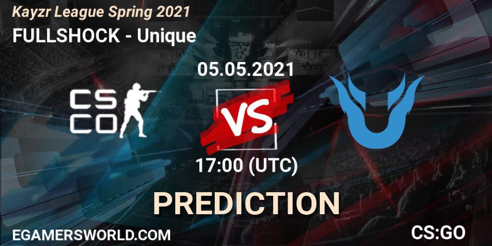 FULLSHOCK - Unique: прогноз. 05.05.2021 at 17:00, Counter-Strike (CS2), Kayzr League Spring 2021