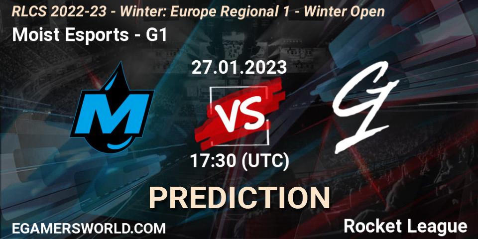 Moist Esports - G1: прогноз. 27.01.2023 at 17:30, Rocket League, RLCS 2022-23 - Winter: Europe Regional 1 - Winter Open