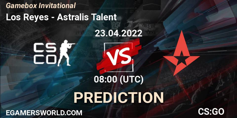Los Reyes - Astralis Talent: прогноз. 23.04.22, CS2 (CS:GO), Gamebox Invitational 2022