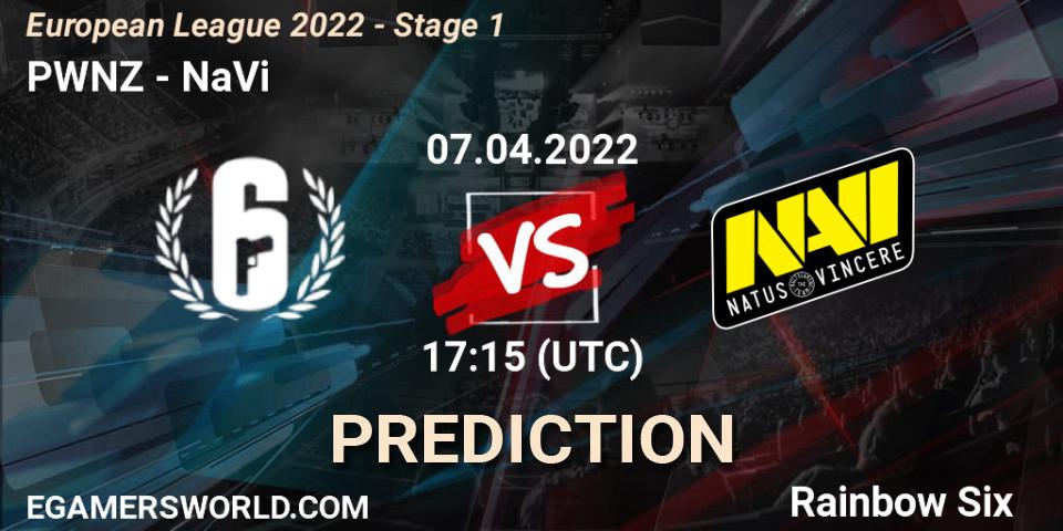 PWNZ - NaVi: прогноз. 07.04.2022 at 17:15, Rainbow Six, European League 2022 - Stage 1