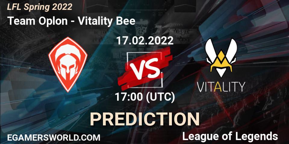 Team Oplon - Vitality Bee: прогноз. 17.02.2022 at 17:00, LoL, LFL Spring 2022
